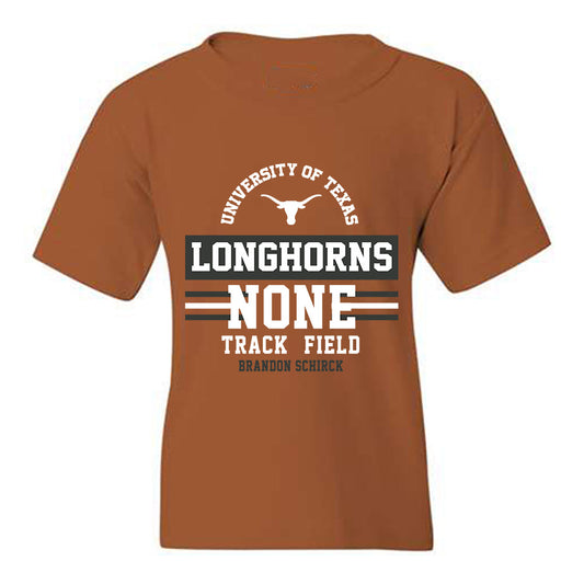 Texas - NCAA Men's Track & Field : Brandon Schirck - Classic Fashion Shersey Youth T-Shirt-0