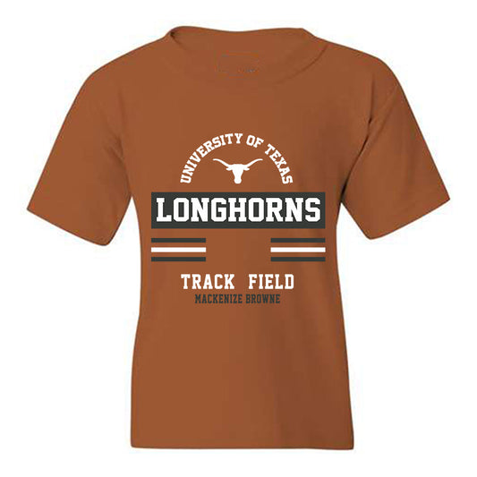 Texas - NCAA Women's Track & Field : Mackenize Browne - Classic Fashion Shersey Youth T-Shirt-0