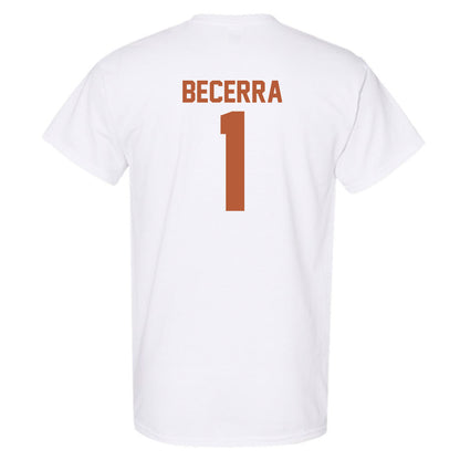 Texas - NCAA Baseball : Temo Becerra - Classic Shersey T-Shirt-1