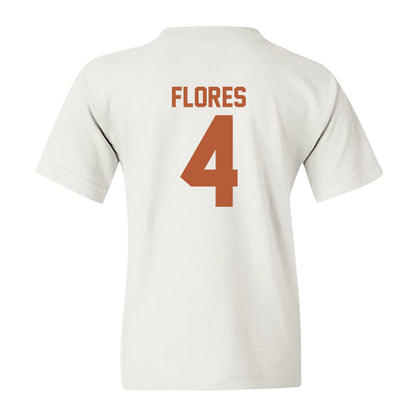 Texas - NCAA Baseball : Jason Flores - Classic Shersey Youth T-Shirt-1