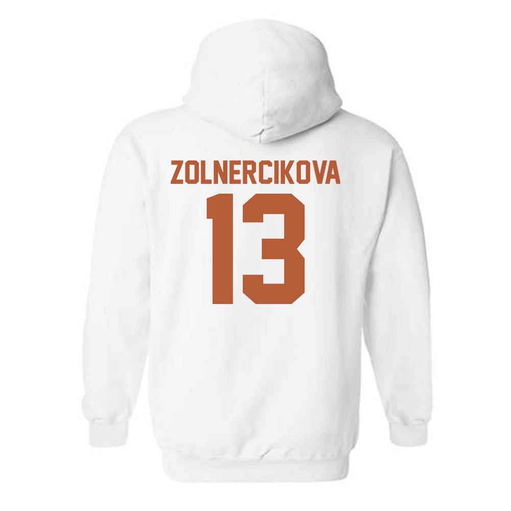 Texas - NCAA Beach Volleyball : Karin Zolnercikova - Classic Shersey Hooded Sweatshirt-1