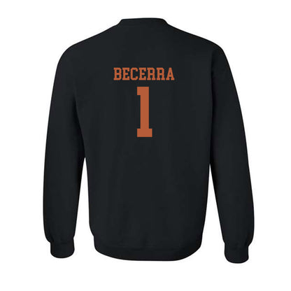 Texas - NCAA Baseball : Temo Becerra - Classic Shersey Crewneck Sweatshirt-1