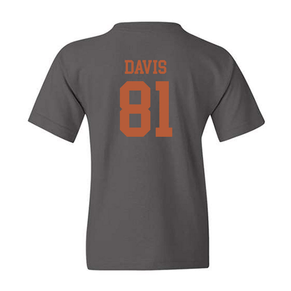 Texas - NCAA Football : Juan Davis - Classic Shersey Youth T-Shirt-1