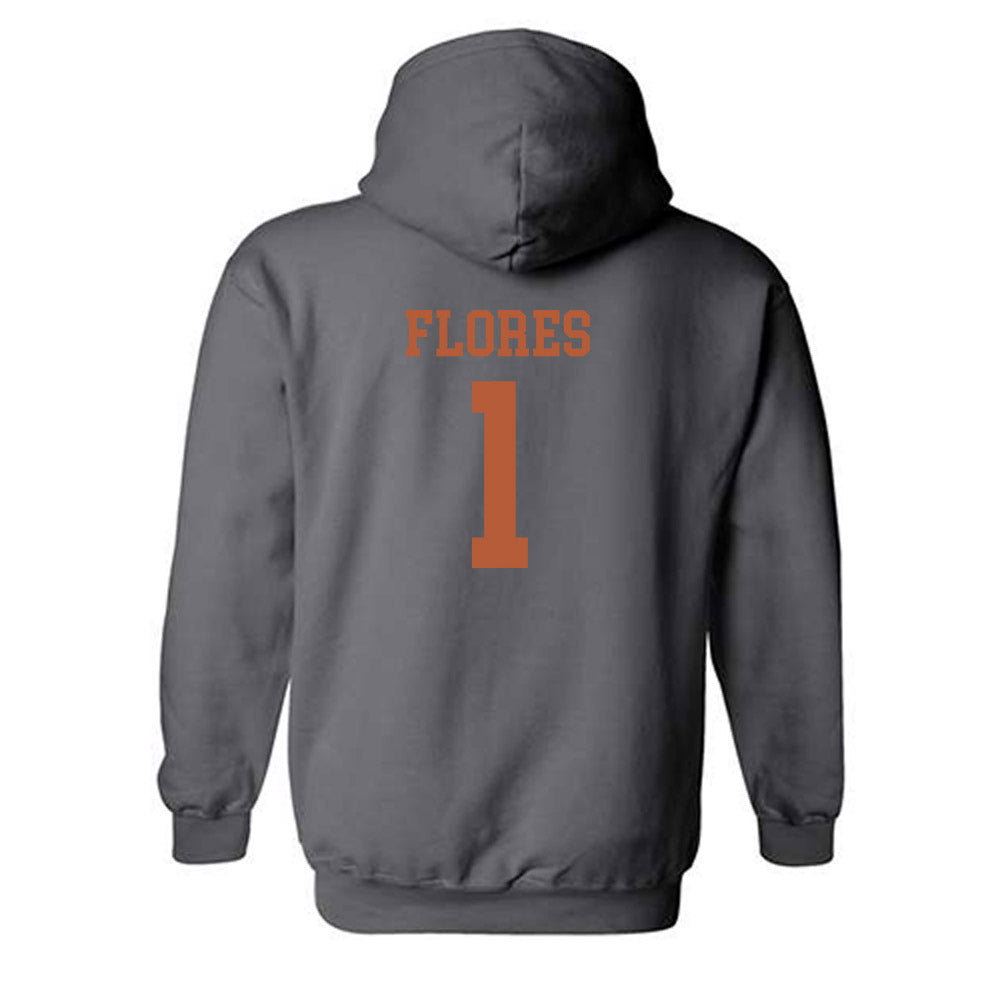 Texas - NCAA Baseball : Jalin Flores - Classic Shersey Hooded Sweatshirt-1