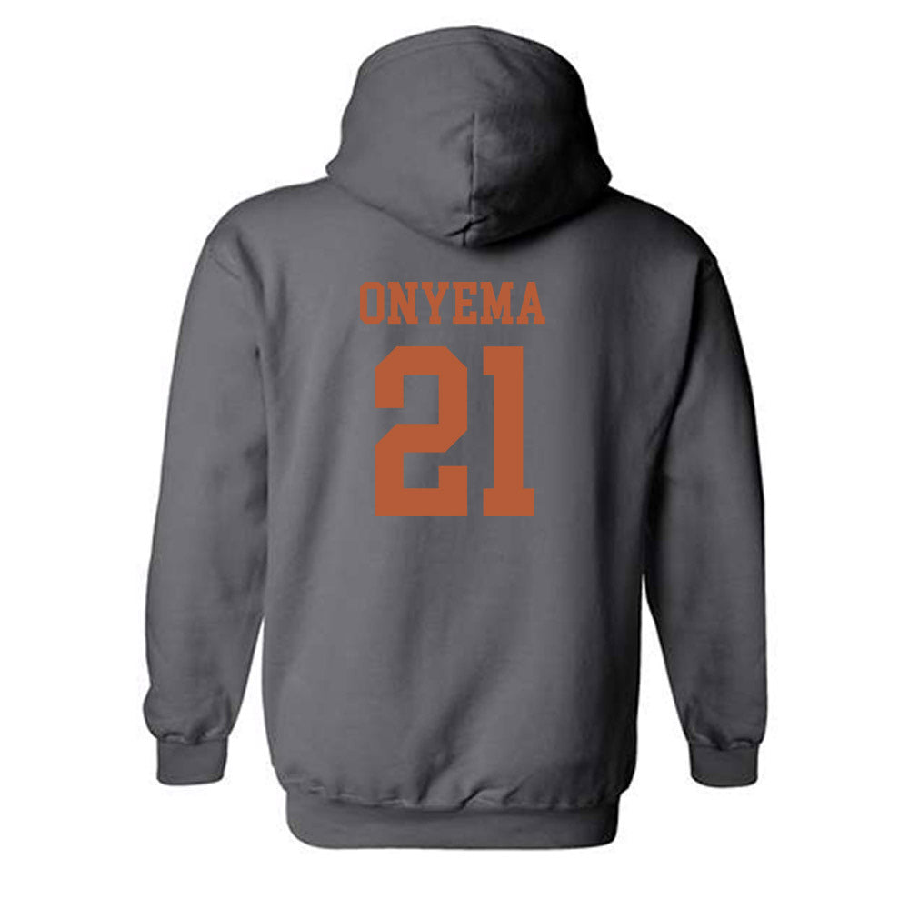 Texas - NCAA Men's Basketball : Ze’rik Onyema - Classic Shersey Hooded Sweatshirt-1