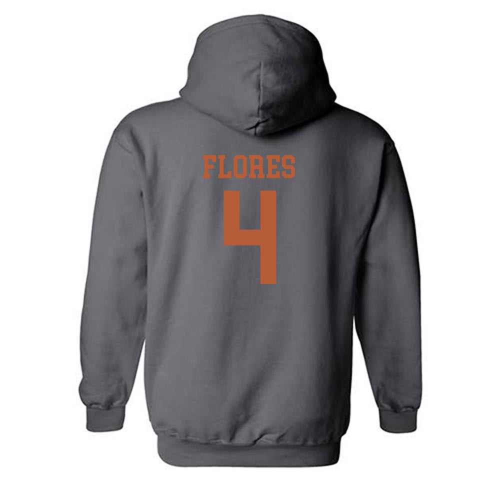 Texas - NCAA Baseball : Jason Flores - Classic Shersey Hooded Sweatshirt-1