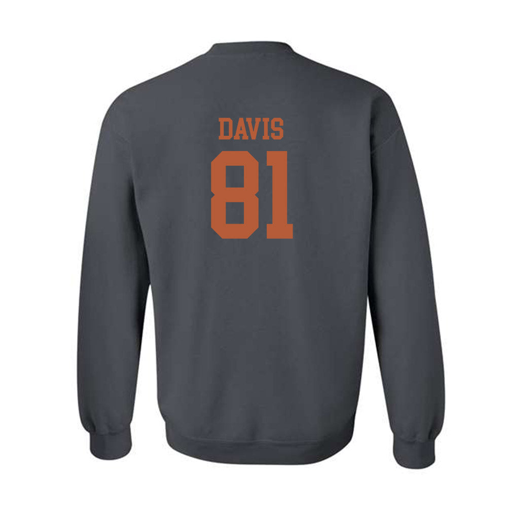 Texas - NCAA Football : Juan Davis - Classic Shersey Crewneck Sweatshirt-1