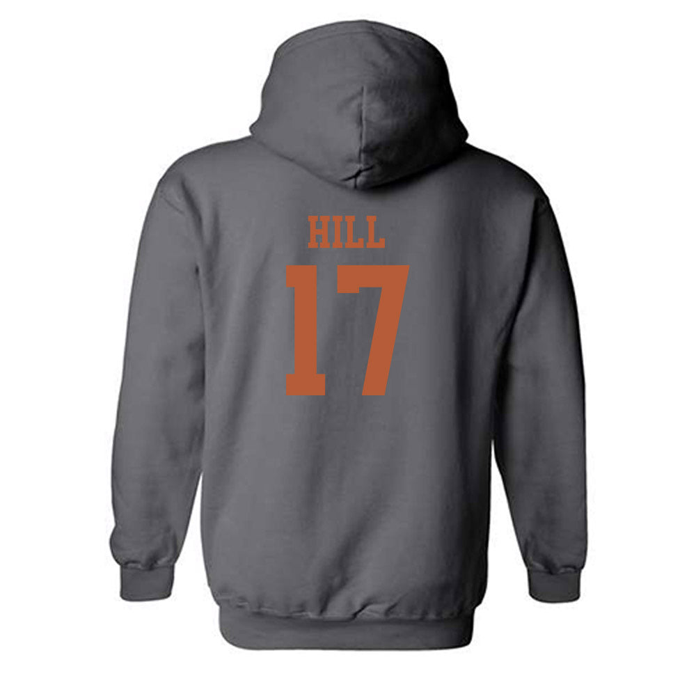 Texas - NCAA Baseball : Will Hill - Classic Shersey Hooded Sweatshirt-1