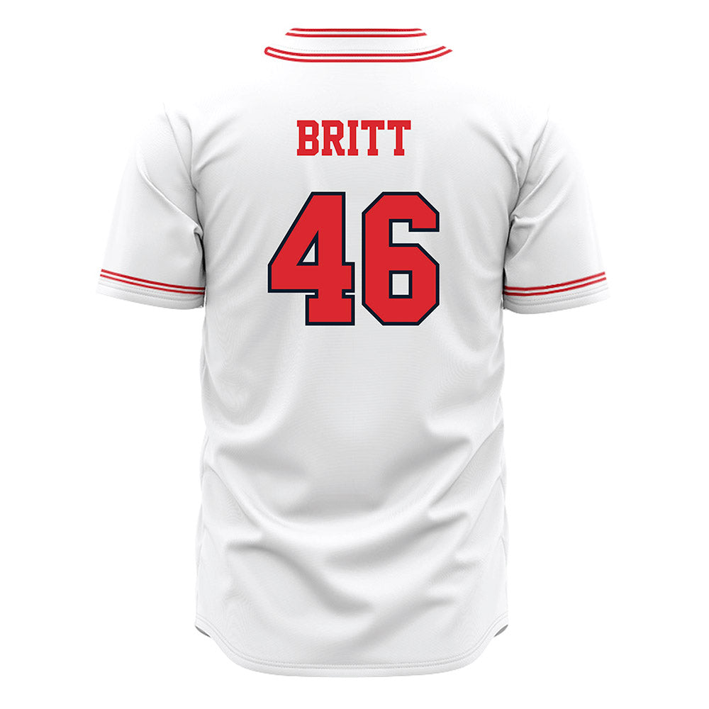 St. Johns - NCAA Baseball : Sean Britt - White Jersey-1