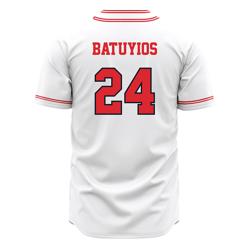 St. Johns - NCAA Baseball : Christopher Batuyios - White Jersey