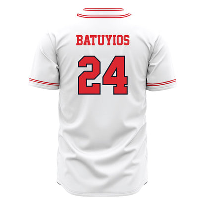 St. Johns - NCAA Baseball : Christopher Batuyios - White Jersey