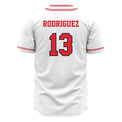St. Johns - NCAA Baseball : David Rodriguez - White Jersey-1