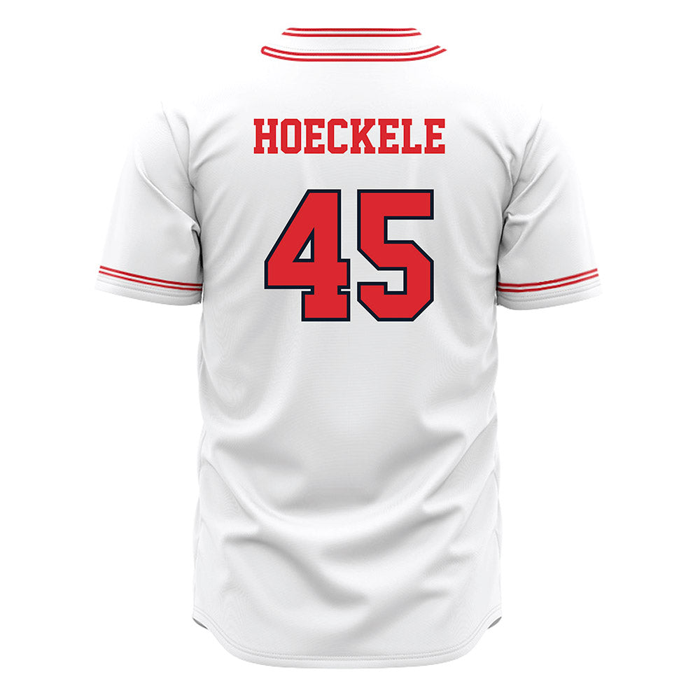 St. Johns - NCAA Baseball : Evan Hoeckele - White Jersey-1