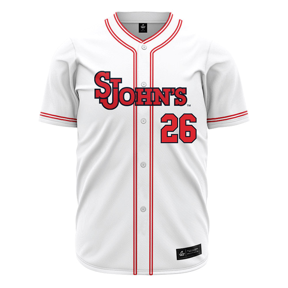 St. Johns - NCAA Baseball : Ryan Adams - White Jersey
