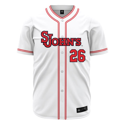 St. Johns - NCAA Baseball : Ryan Adams - White Jersey