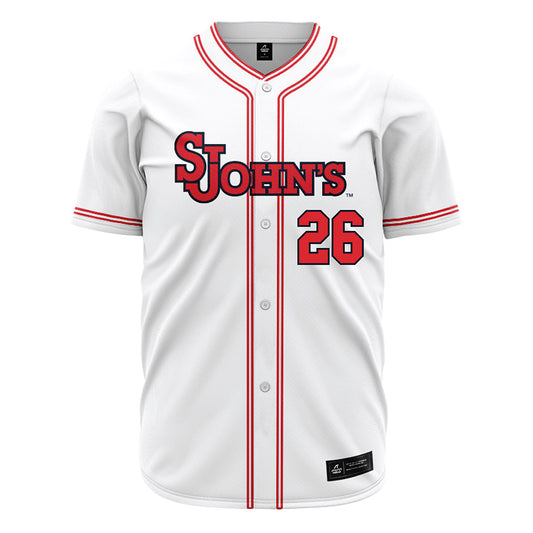 St. Johns - NCAA Baseball : Ryan Adams - White Jersey