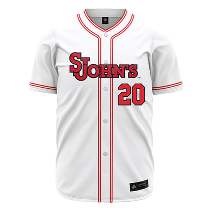 St. Johns - NCAA Baseball : Nicholas Gilpin - White Jersey-0