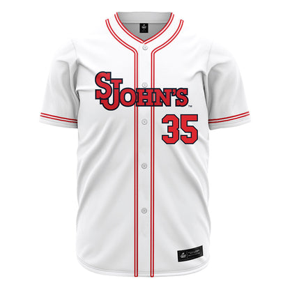 St. Johns - NCAA Baseball : Sam Mettert - White Jersey