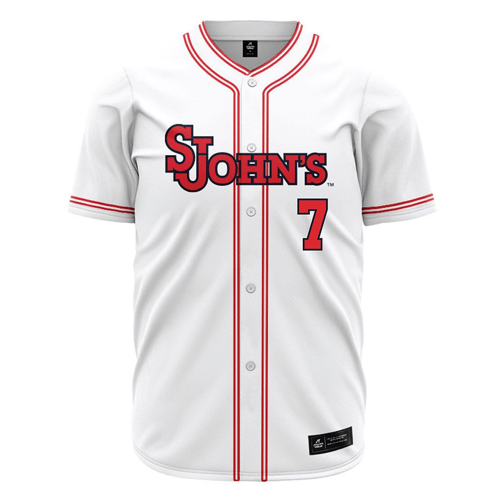 St. Johns - NCAA Baseball : Luke Orbon - White Jersey