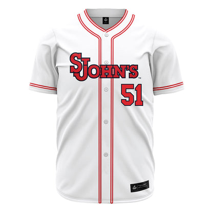 St. Johns - NCAA Baseball : Jaden Fateman - White Jersey-0