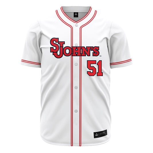 St. Johns - NCAA Baseball : Jaden Fateman - White Jersey-0