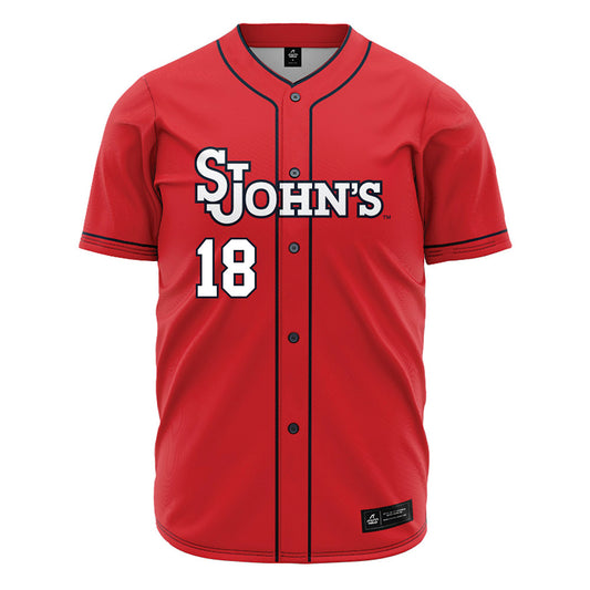 St. Johns - NCAA Baseball : Evan Chaffee - Red Jersey