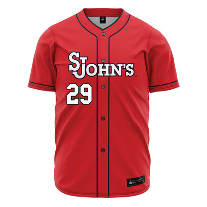 St. Johns - NCAA Baseball : Kieran Shea - Red Jersey-0
