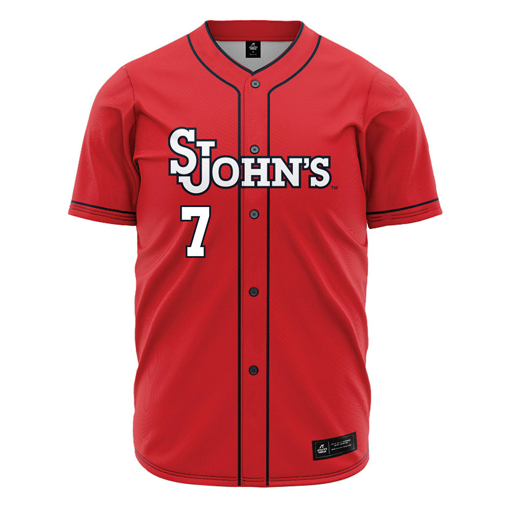 St. Johns - NCAA Baseball : Luke Orbon - Red Jersey