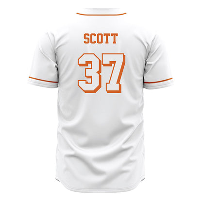 Texas - NCAA Baseball : Matt Scott - White Jersey-1