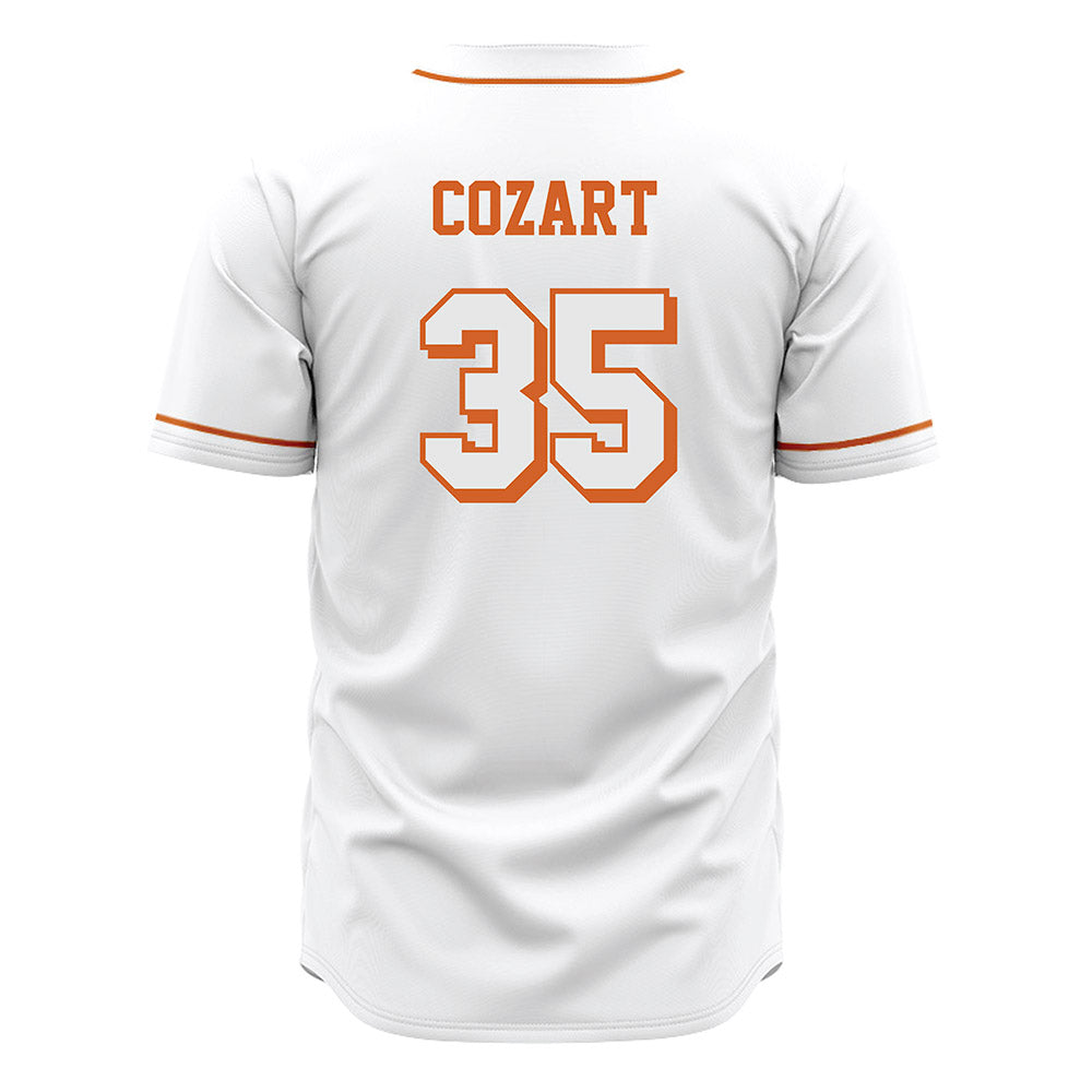 Texas - NCAA Baseball : Samuel Cozart - White Jersey-1
