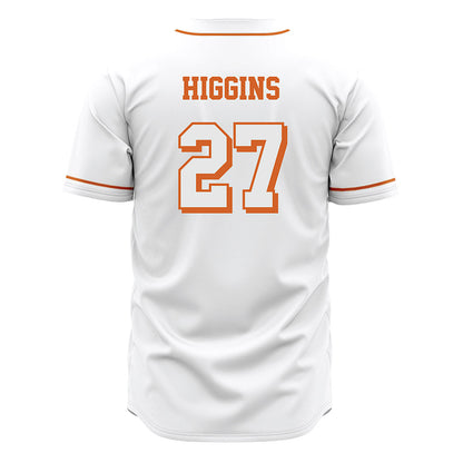 Texas - NCAA Baseball : Cal Higgins - White Jersey-1