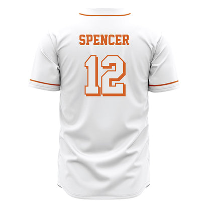 Texas - NCAA Baseball : Jared Spencer - White Jersey-1