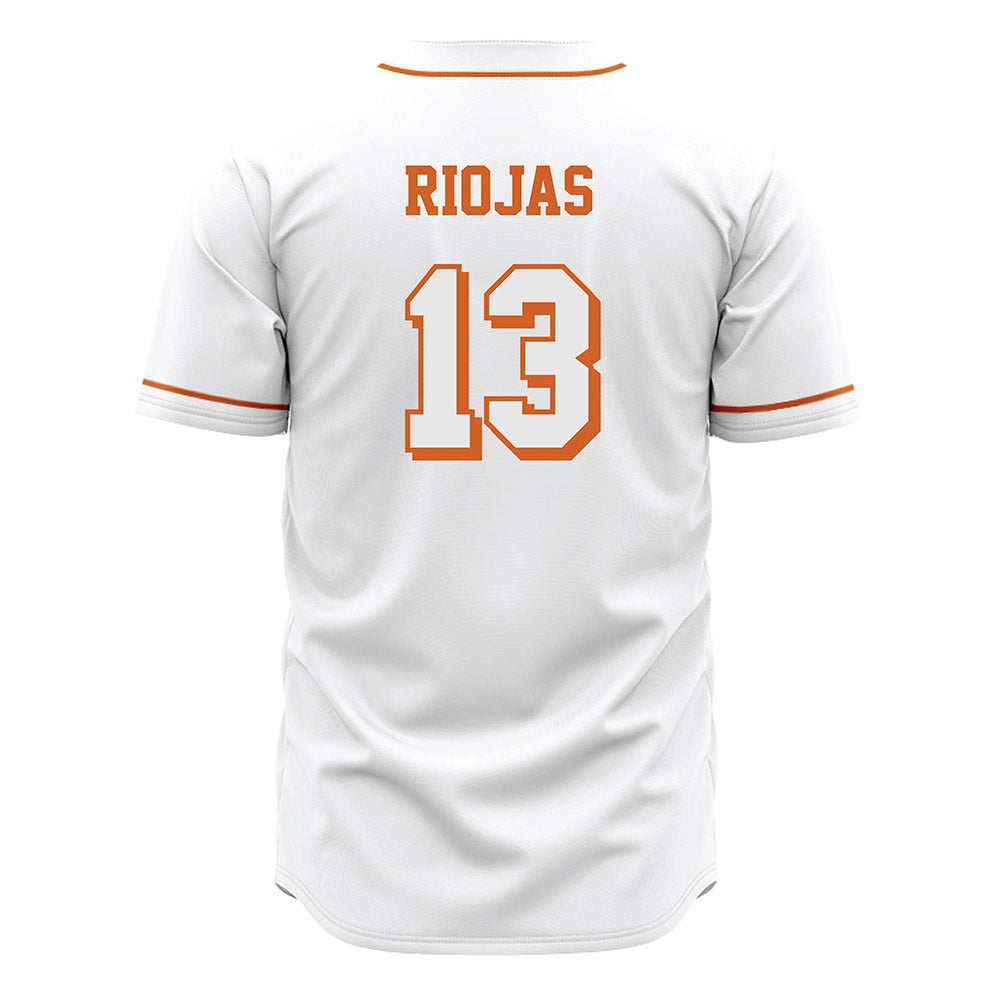 Texas - NCAA Baseball : Ruger Riojas - White Jersey-1