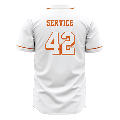 Texas - NCAA Baseball : Oliver Service - Baseball Jersey White