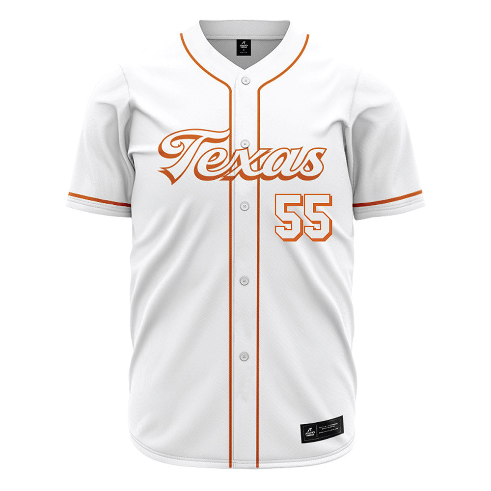 Texas - NCAA Baseball : Jack Paris - White Jersey-0