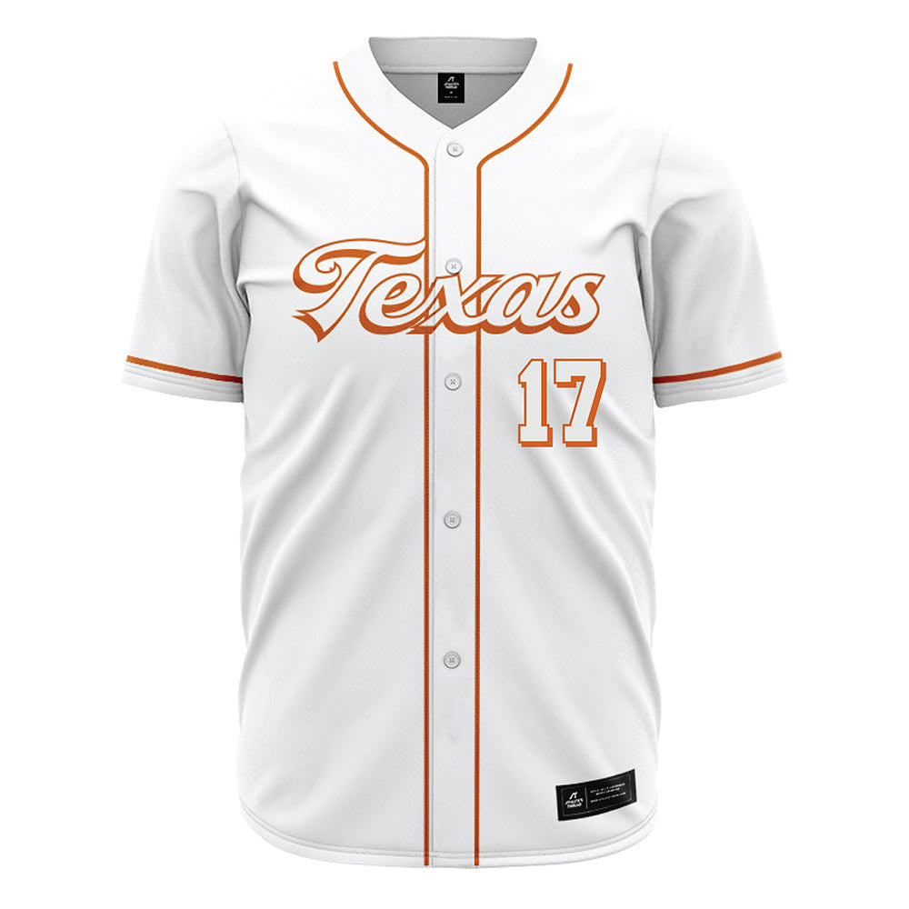 Texas - NCAA Baseball : Will Hill - White Jersey-0