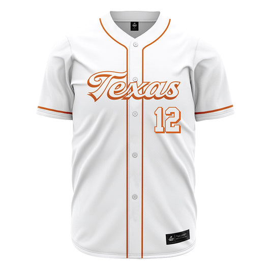 Texas - NCAA Baseball : Jared Spencer - White Jersey-0