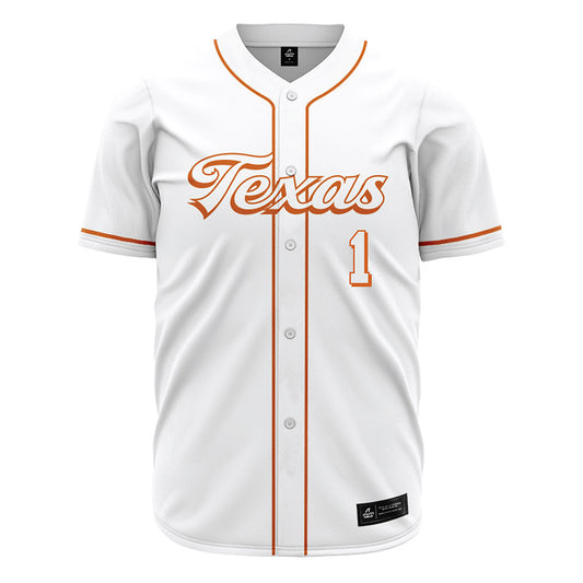 Texas - NCAA Baseball : Temo Becerra - White Jersey-0