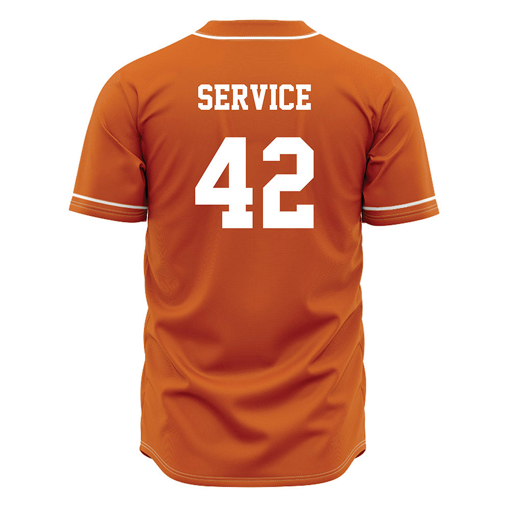 Texas - NCAA Baseball : Oliver Service - Baseball Jersey Orange