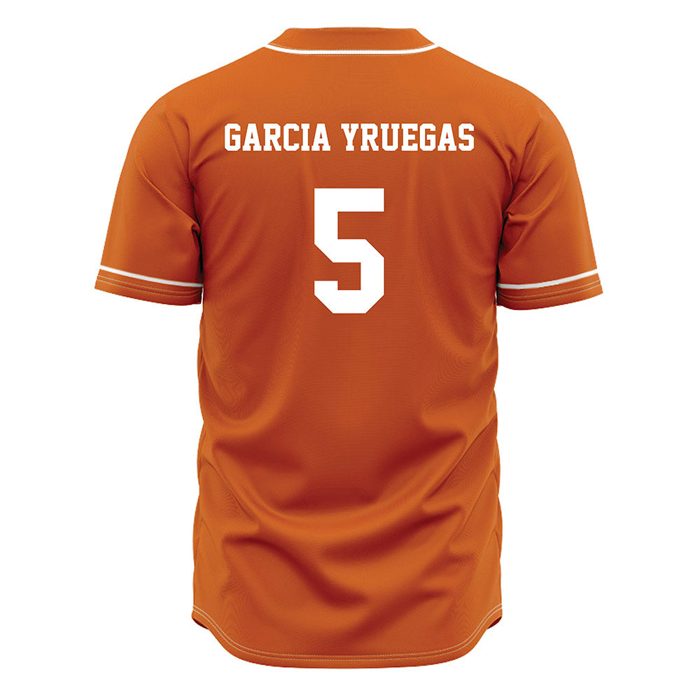 Texas - NCAA Baseball : Felix Garcia Yruegas - Orange Jersey-1