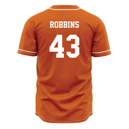 Texas - NCAA Baseball : Aiden Robbins - Orange Jersey-1