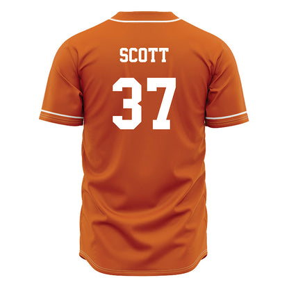Texas - NCAA Baseball : Matt Scott - Orange Jersey-1