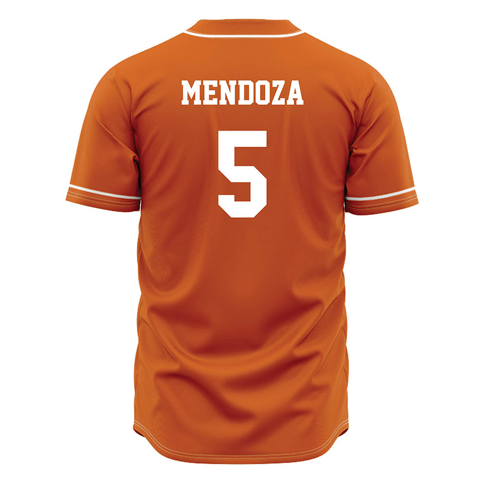 Texas - NCAA Baseball : Ethan Mendoza - Orange Jersey-1