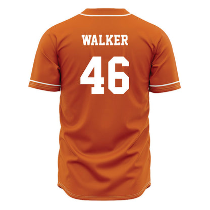 Texas - NCAA Baseball : Ethan Walker - Orange Jersey-1