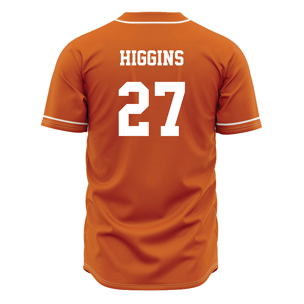 Texas - NCAA Baseball : Cal Higgins - Orange Jersey-1