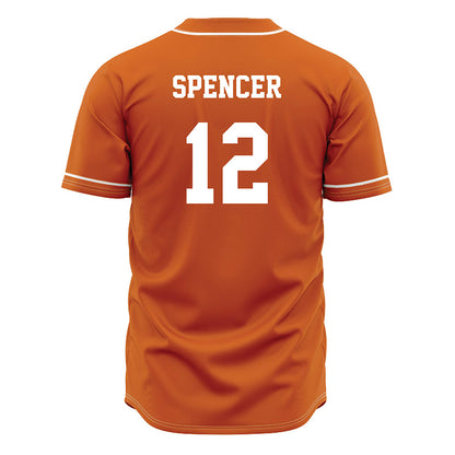 Texas - NCAA Baseball : Jared Spencer - Orange Jersey-1