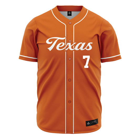 Texas - NCAA Baseball : Andrew Ermis - Orange Jersey-0