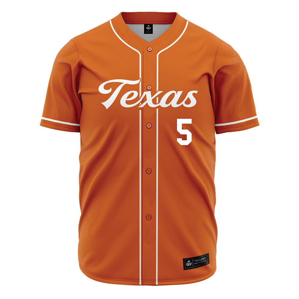 Texas - NCAA Baseball : Felix Garcia Yruegas - Orange Jersey-0