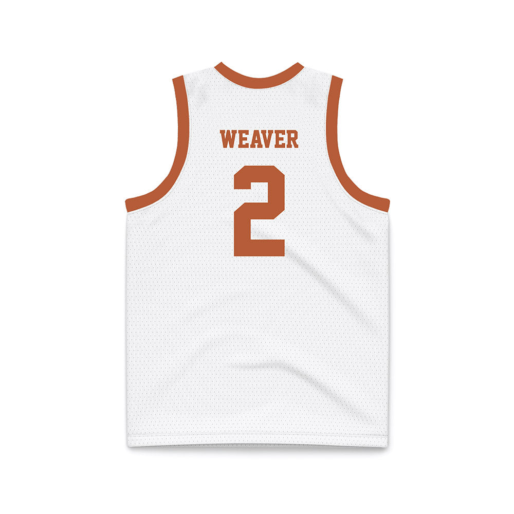 Texas - NCAA Men's Basketball : Chendall Weaver - White Basketball Jersey