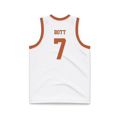 Texas - NCAA Men's Basketball : Cole Bott - White Basketball Jersey-1